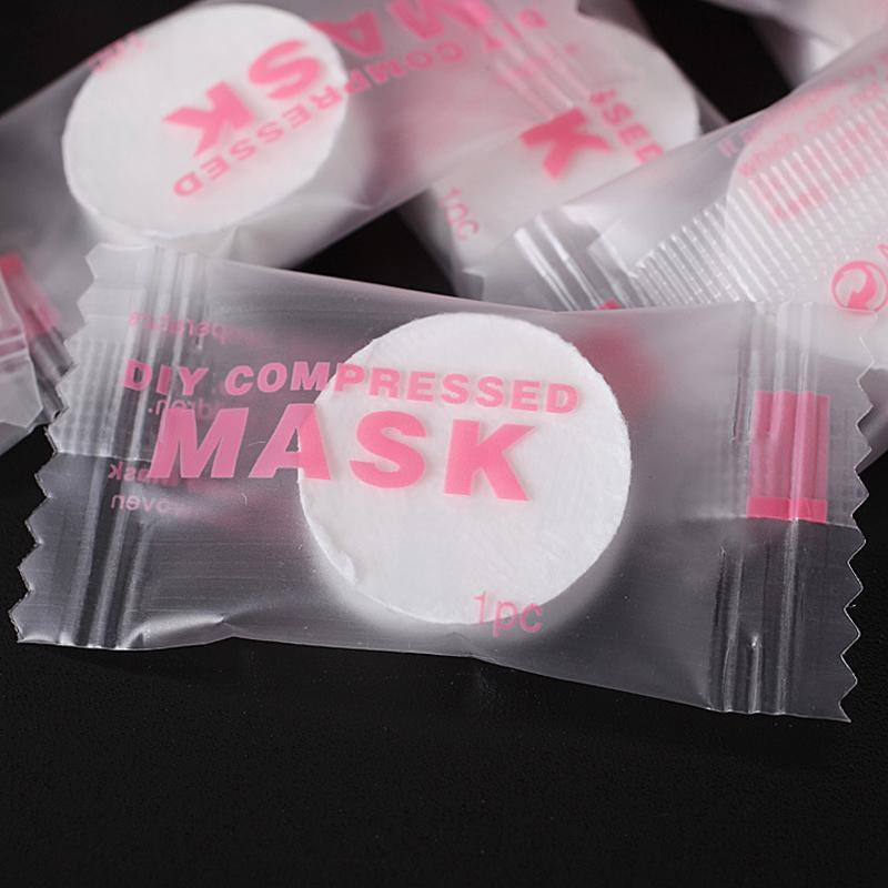 50Pcs Gesicht Hautpflege Maske DIY Baumwolle Gesichts-Kompresse Komprimierte Pap