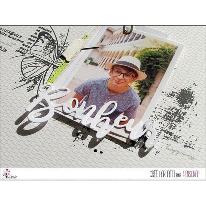 French Letter Cutting Dies for DIY Scrapbooking Album Card Making (H3997) Newly