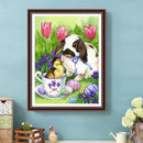 Easter Bunny Oil Paint By Numbers Kits Canvas DIY Wall Art Craft Home Decoration