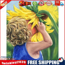 Sunflowers Girl Oil Painting By Numbers DIY Frameless Art Picture On Canvas