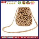 Weave Shoulder Crossbody Messenger Bucket Bag Summer Beach Vacation Small Purse