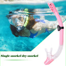 Diving Snorkel Professional Swim Breathing Tube Hose (Transparent Pink) Newly