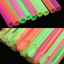 Straw Soft Drinking Supplie Colorful 100PCS Milkshake Straws Spoon Straws