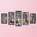 11CT Full Cross Stitch Christmas Stamped DIY 5 Panels Embroidery Kits Decor