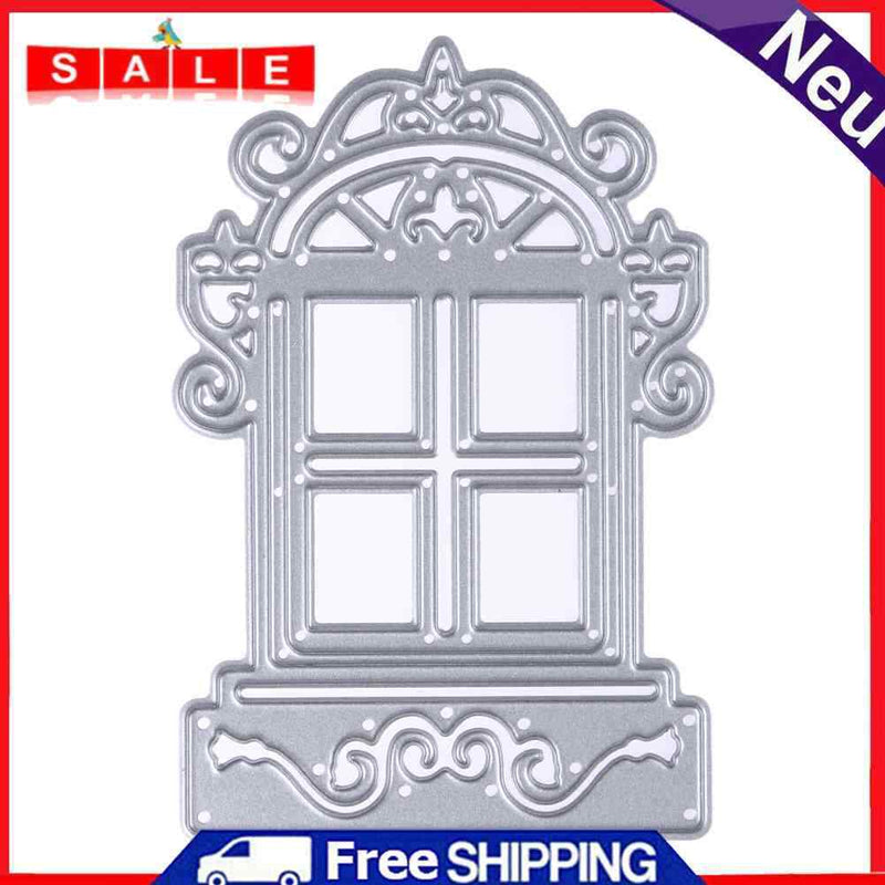 1pcs Stencil Retro Windows Carbon Steel Cut Dies Stencils for DIY Scrap