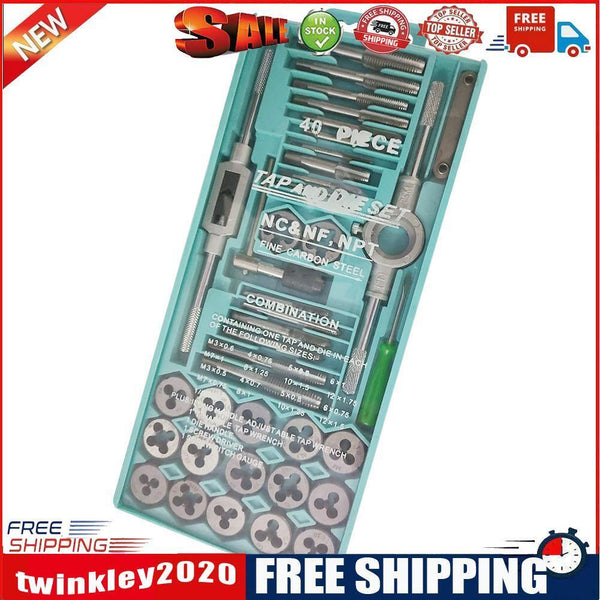 Multi-function Screw Tap Die Set Thread Cutting Tapping Hand Tool (40pcs)