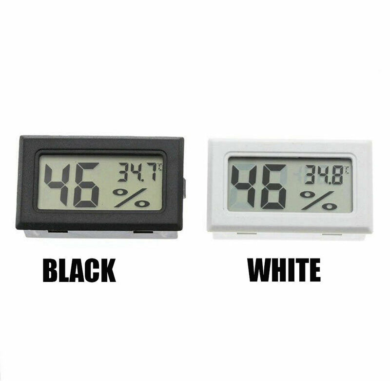 White/Black Digital LCD Temperature Humidity Meter Thermometer Hygrometer Gauge