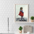 Diamond Painting 5D Full Square Drill Mosaic DIY Red Skirt Little Girl Kits