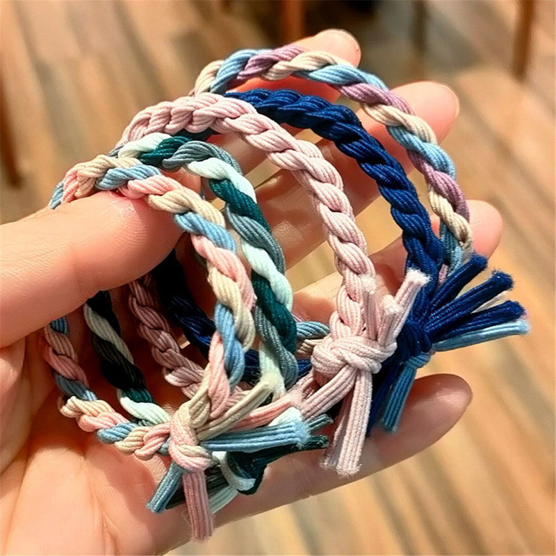 Women Girl Hair Accessories High Elastic Hair Ring Hair Tie Rope Hand-woven
