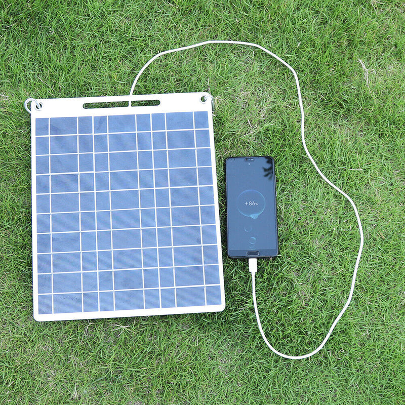 30W Outdoor Solar Panels Cell 5V USB Portable Solar Smartphone Battery Charger