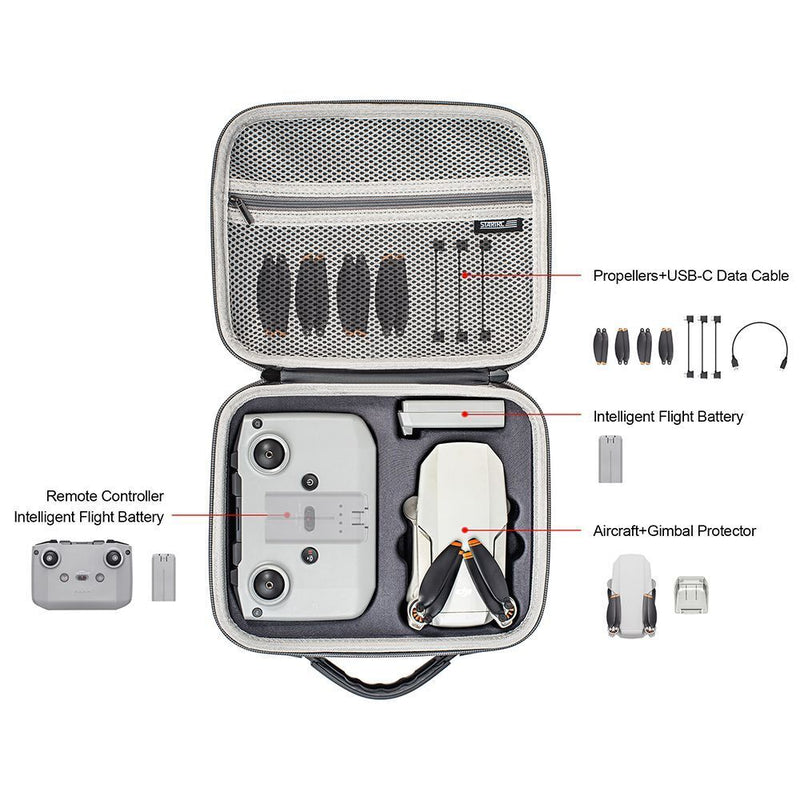 Drone Carrying Case Shoulder Bag Handbag Storage Bag PU For DJI Mini 2