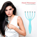 Octopus Head Scalp Stress Release Relax Claw Massage Pain Relief (Blue) Newly