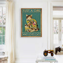 Flower Cat Cross Stitch Kit 11CT Stamped Full Embroidery Canvas Home Wall Dec
