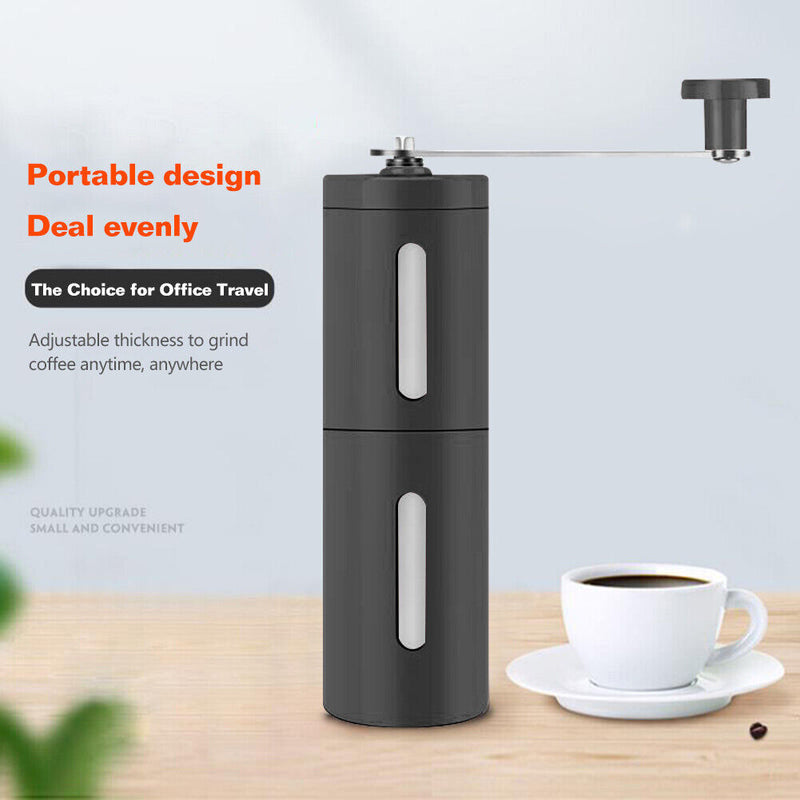 Mini Coffee Grinder Manual Coffee Bean Grind Spices Seed Mill (Black)