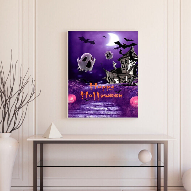 Halloween House Ghost Oil Paint By Numbers Kit Wall Decor 40x50cm (B1596 )
