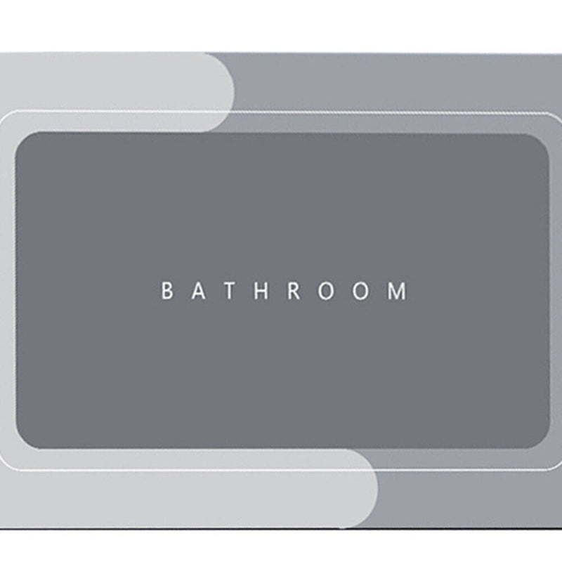 Water Absorption Non-slip Carpet Washable Floor Mat (Light Grey 40x60cm) Newly