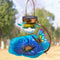 Metal Flower Solar Bird Feeder Lamp LED Light Outdoor Hanging Decorations