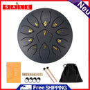 6 Inch Steel Tongue Drum with Drumsticks Hand Pan Drums Percussion Instruments