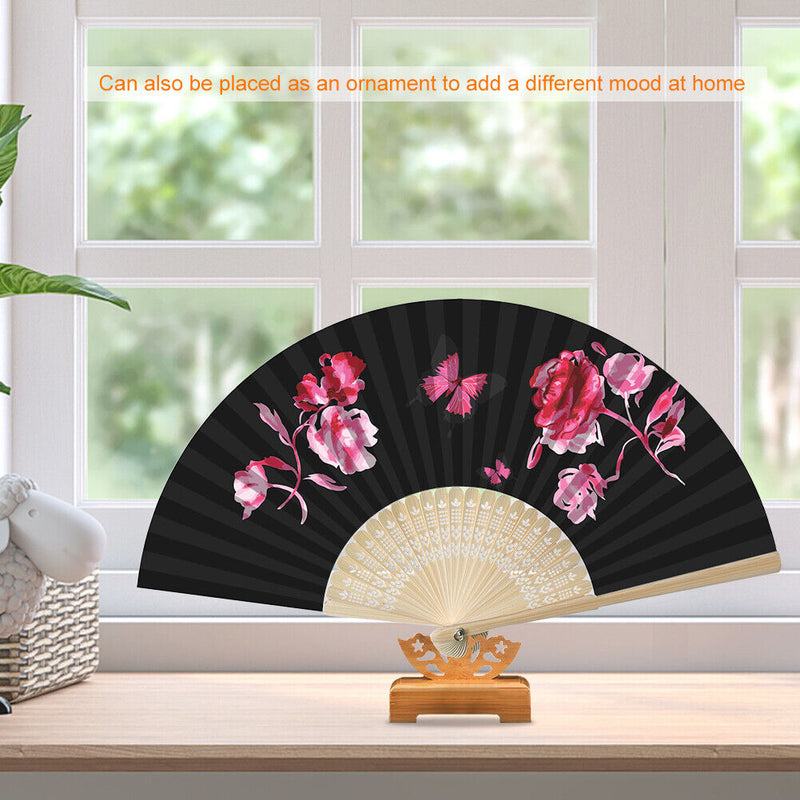 Butterfly Folding Fan DIY Handmade Oil Paint By Numbers Art Craft(SX37)