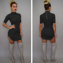 Women Long Sleeve Party3 Dress Evening Cocktail Mini Dress Clubwear L
