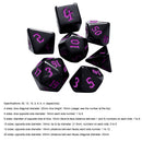 7pcs/Set Multi-Sided Digital Dices D4 D6 D8 D10 D12 D20 for TRPG (Purple)
