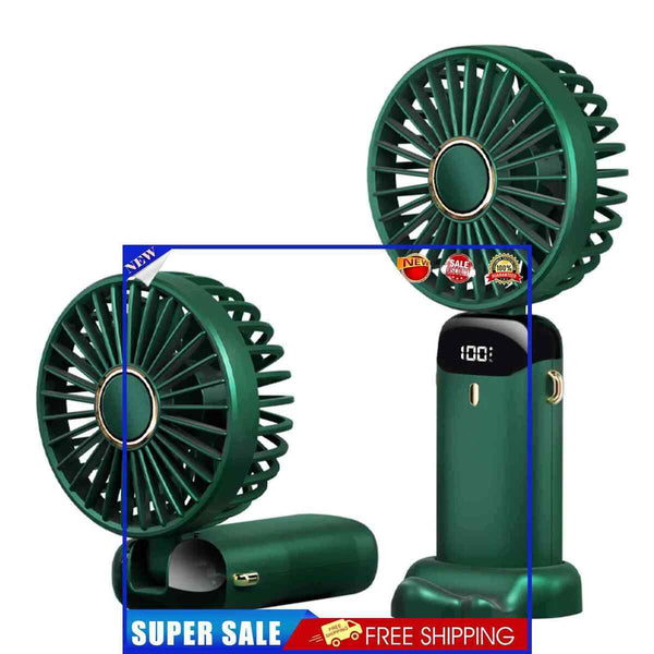 #A Portable Fan USB Rechargeable Cooling Pocket Fan 5-Speed Adjustable Ventilado