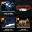 Type-C USB Rechargeable XPE LED Headlamp 4 Gear 400lm Waterproof Work Head Torch