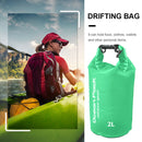 Waterproof Pouch Dry Sack for Drifting Swimming Trekking Bag (Green 2L) Newly