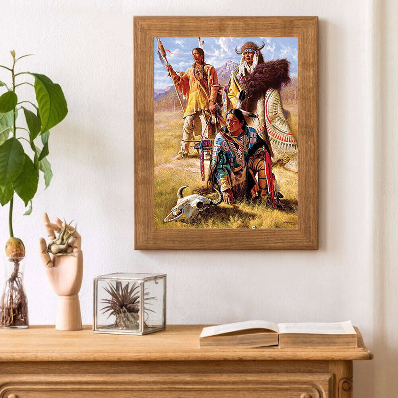Indians Oil Paint By Numbers Kits Canvas Picture Wall Art DIY Craft Color