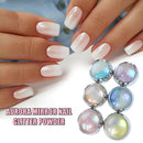6 Colors Nail Powder Holographic Aurora Nail Glitter Rainbow Nail Pigment Dust~