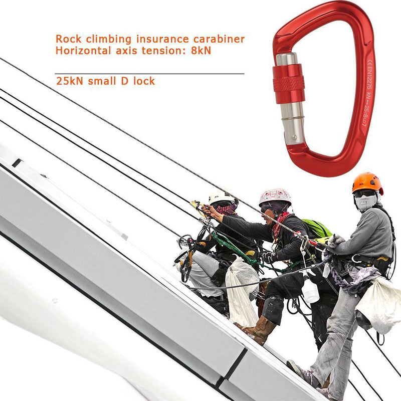 Aluminum Carabiner Outdoor Camping Climbing Hammock Lock Buckle (Red)
