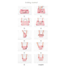 Solid Color Waterproof Foldable Travel Bags Portable Luggage Bag (Pink) Newly