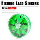 Metal Open Bite Plumpum Box Set Bare Fishing Clip Drop Biting Round Plumb Bob