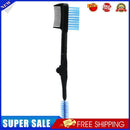 Double-ended Eyebrow Brush Eyelash Brush Comb and Round Comb Teeth (Blue)