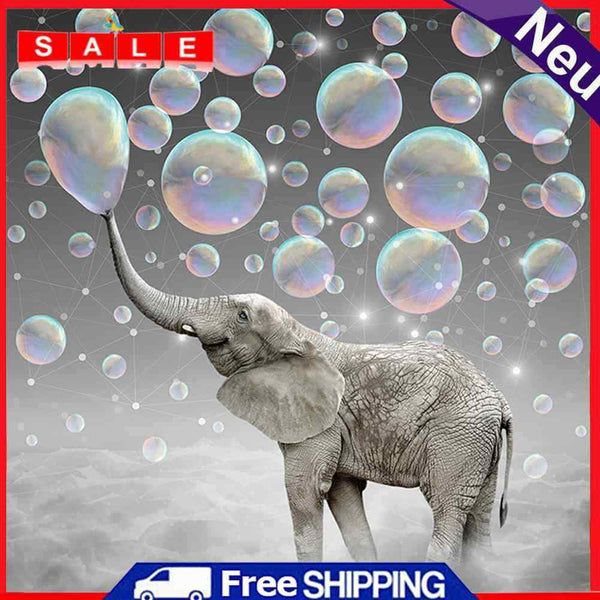5D DIY Round Diamond Painting Elephant Beaded Drill Point Handicraft Home Decor