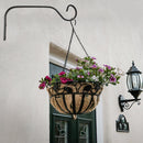 Iron Wall Hanging Basket Flower Pot Planter Lantern Hanger Hook (Black)