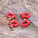 4Pcs Red Trailer Hook Bumper D-ring for 1/10 RC Crawler Traxxas TRX4 Axial