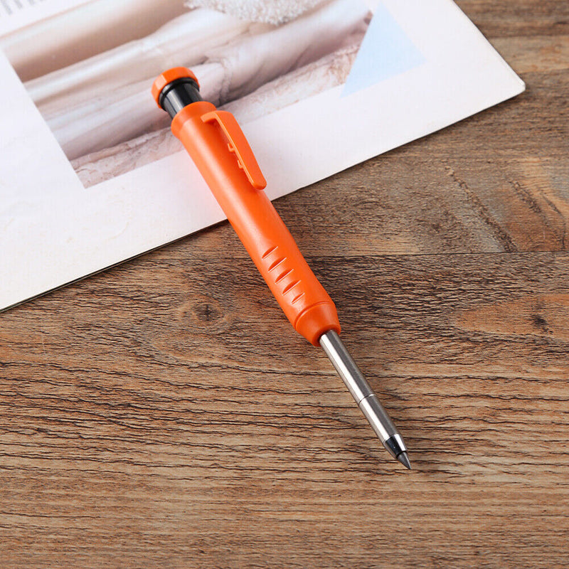 3pcs Solid Carpenter Pencils with 18 Refills Set Mechanical Marker Pencil Newly