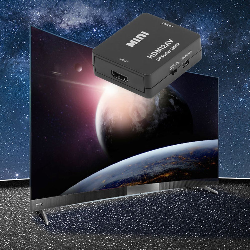 Durable Full HD Video 1080P Mini Converter Adapter HDMI to 3 RCA CVBS Connector
