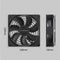 TEUCR Computer Case Fan (Fixed Speed with1 Large D Port and 1 Large 4Pin)