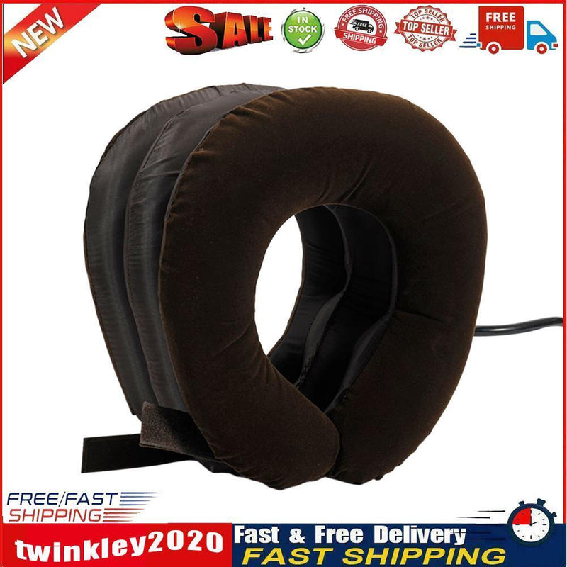 Three-layer Cervical Device Inflatable Health Care Massager Tool (Brown) Newly
