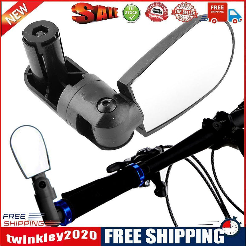 1x Pair Universal Rotate Cycling Bike Handlebar Wide Angle Rearview Mirror