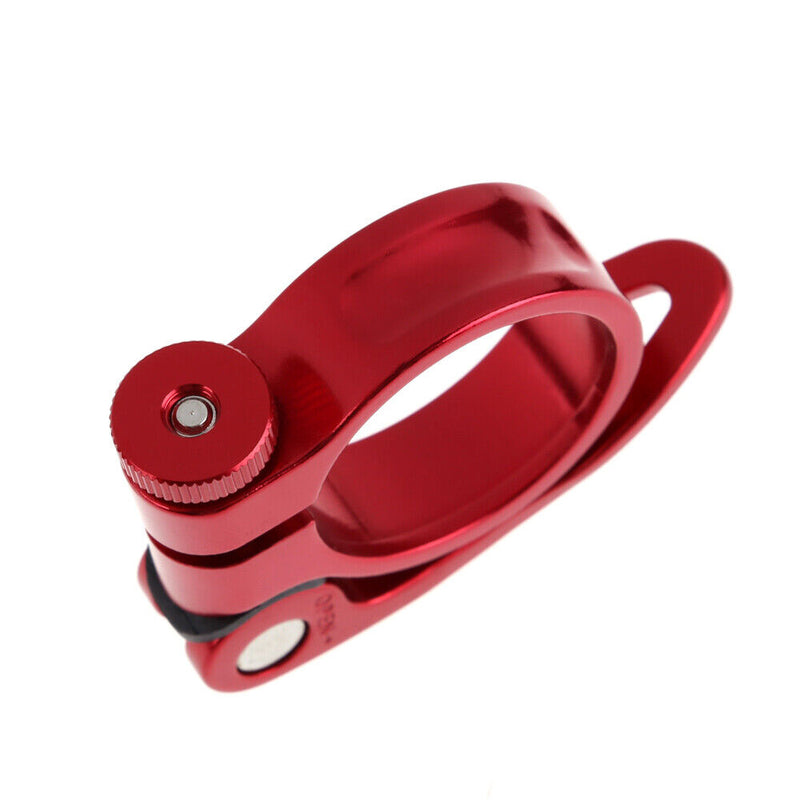 34.9mm MTB Bike Cycling Saddle Seat Post Clamp Quick Release QR Style Red