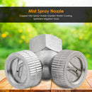 Copper Mist Spray 2 Nozzle Garden Water Cooling Sprinklers Irrigation Tools