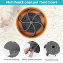 Slow Feed Dog Bowl Insert Puzzle Maze Feeder for Fast Eaters Suction (Grey)