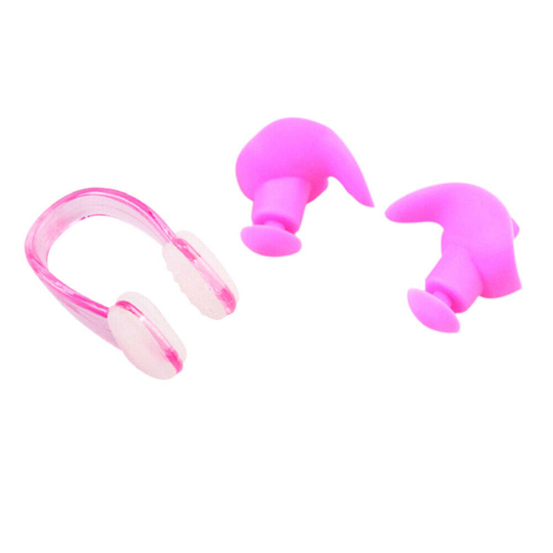 Soft Silicone Swimming Earplugs Nose Clip Comfortable Diving Surfing Nose Cli