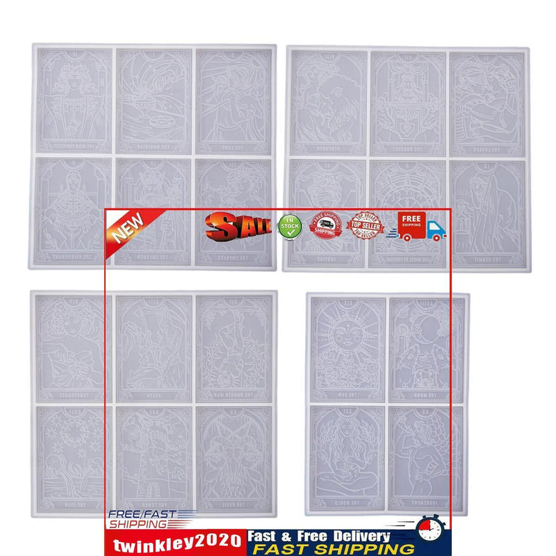 Tarot Card Molds 22 Silicone Full Set Cards Molds for Casting DIY (White) Newly