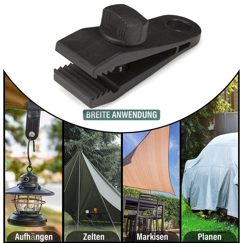 8pcs Tarpaulin Tent Canopy Clip Outdoor Wind Rope Clamps Awning Tighten Tools