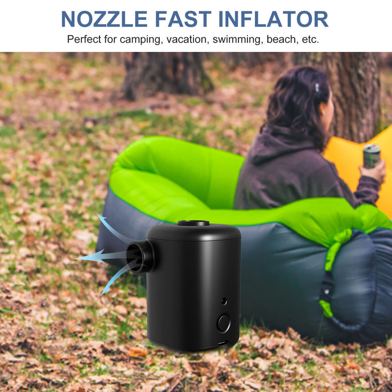 #A Rechargable Mini Inflator Lightweight Wireless Swimming Rings Home Air Pump T