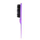 Boar Bristle Comb with Pointed Tail Wooden Handle Dyeing Comb (Purple) Newly